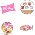 thumbnail image 5 of 200PCS 12MM Flower Printed Glass Cabochons Flatback Dome Cabochons Pendant for Jewelry Making, 5 of 5