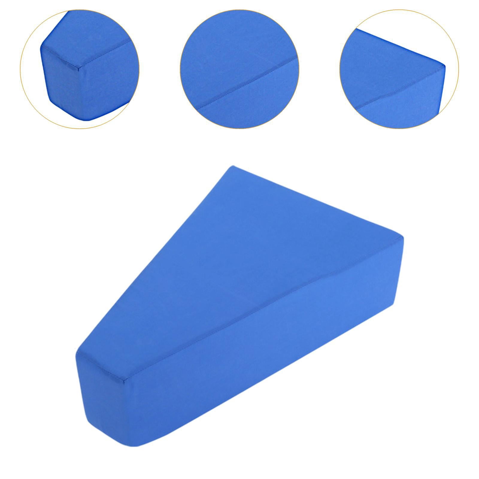 Wswqop Leg Elevating Pillow Ergonomic Trapezoid Foam Wedge Cushion Support Pad for Side Blue