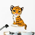 thumbnail image 1 of Cute Tiger Cub Wall Decal Sticker by Wallmonkeys Peel and Stick Graphic (48 in H x 32 in W) WM281918, 1 of 4