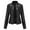 Black, variant on Zpanxa Womens Leather Jacket Fll Winter Fashion Slim-Fit Leather Stand-Up Collar Zipper Motorcycle Suit Thin Short Coat Jacket Beige S