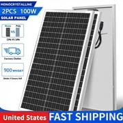 SolarHorizon 200W Solar Panel - 2PCS 100W Monocrystalline, Waterproof, High Efficiency for RV, Camping, Home, Marine