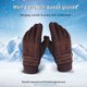 thumbnail image 2 of Guantes de invierno de cuero Minnieouse para hombre térmicos antideslizantes Tamaño libre Negro AP013050-01, 2 of 6