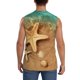 thumbnail image 4 of Fotbe Starfish And Seashell 1 Men's Camiseta sin Mangas Estampada para Hombres, Playera Casual para Gimnasio, Entrenamiento, Playa-X-Large, 4 of 7