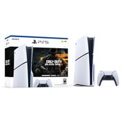 PlayStation 5 Slim Disc 2TB SSD Call of Duty Black Ops 6 Bundle with Two Controllers, White and Galactic Purple DualSense and Mytrix Hard Shell Protective Controller Case - PS5 Slim Disc Edition