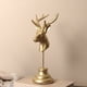 thumbnail image 1 of Adorno de Navidad con alce – Figurita de resina blanco dorado negro con pañuelo rojo rosa, acabado mate elegante, decoración para la mesa de fiesta en casa de 12,4", centro de mesa festivo, regalo, 1 of 6