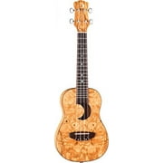 Luna Uke Concert Olive Ash Burl Crescent