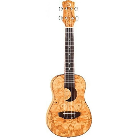 Luna Uke Concert Olive Ash Burl Crescent