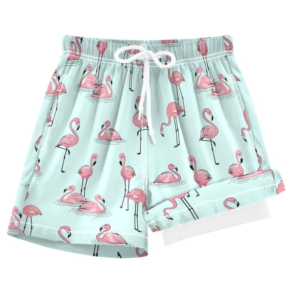 joogoo Tropical Flamingo Swimming Boys Swim Trunks Beach Swimsuit Shorts Boxer 8Y
