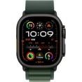 thumbnail image 3 of Pre-Owned Apple Watch Ultra 2 (GPS+Cellular) 49mm Titanium Case with Dark Green Alpine Loop - Small - Black (2024), 3 of 4