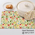 thumbnail image 5 of Placemat, Pioneer Flower Floral Print Pattern Place Mats Table Mat Set Of 2, PVC Washable Placemats for Party Kitchen Dining Decoration, 18x12 Inch, Fade Resistant, 5 of 6