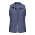 thumbnail image 5 of Otntypg Women's Quilted Vest Fall Winter Lightweight Casual Stand Collar Full Zip up Padded Gilet Sleeveless Down Jackets Coats Outwear with Pockets Navy XL, 5 of 8