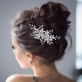 thumbnail image 4 of Wedding Hair Clip Bridal Diamante Hair Comb Crystal Pearl Hair Comb Wedding Hair Accessory Decorative Wedding Hair Comb Hair Accessories For Br (d-4-), 4 of 5