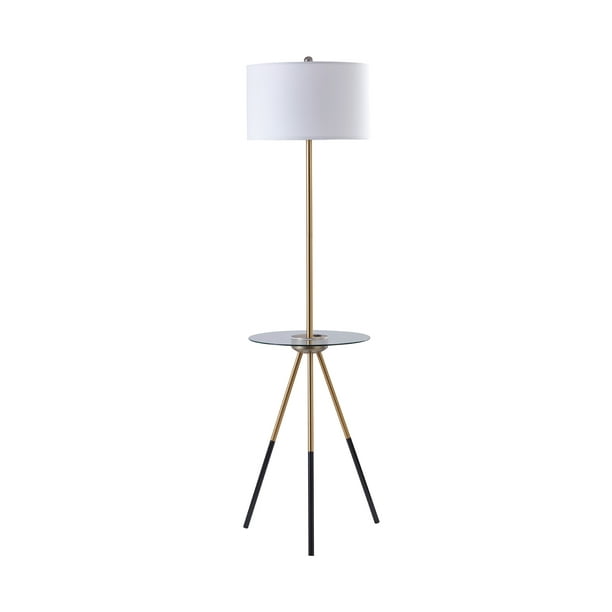 Versanora Myra Floor Lamp With Table, Jobe Industrial Floor Lamp With Tray Table And Usb Ports