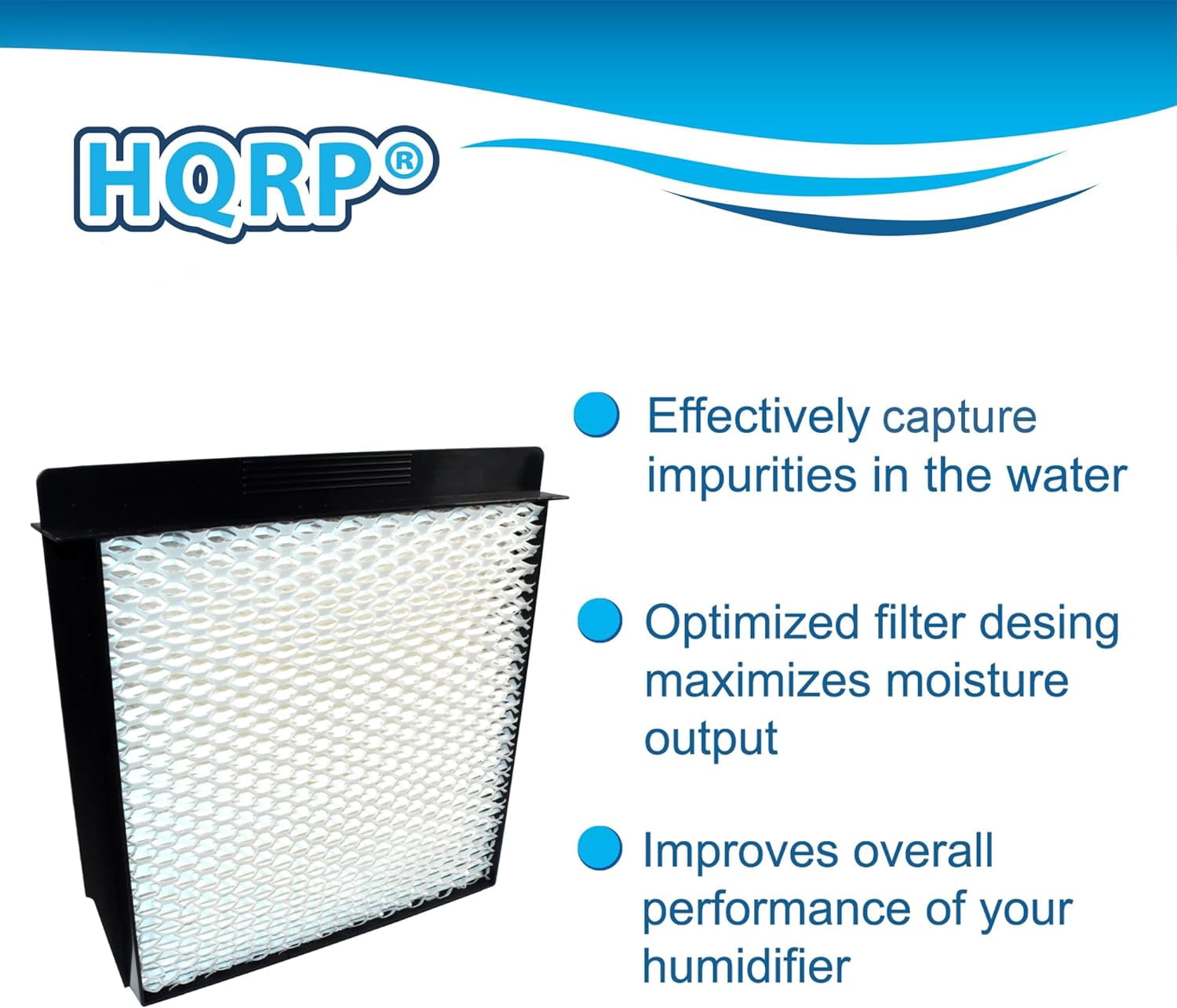 HQRP 2-Pack 1040 Wick Humidifier Filters Replacement for Essick Air AIRCARE 3D6100, 5D6700, 7D6100, D46720, CM330AWHT, CM330ABLK, CM330DWHT, CM330DBLK, E35000, E27000, MA0300, MA0500 Humidifiers