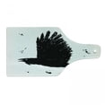 thumbnail image 1 of Black Crow Cutting Board, Grunge Hand Drawn Ink Sketch of Flying Bird Gothic Art Paint Drops, Decorative Tempered Glass Cutting and Serving Board, in 3 Sizes, by Ambesonne, 1 of 2