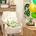 thumbnail image 5 of St.Patrick''s Day Pillow Covers 16X16 Inch Set of 2,Shamrock Floral Decorations Holiday Spring Decorative Pillow Case Decor for Sofa Couch (Green) AK020-16, 5 of 5