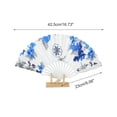 thumbnail image 2 of Unique Bargains Elegant Floral Design Folding Hand Fan Blue, 2 of 5
