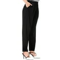 thumbnail image 2 of YueHuiYing Women's High-Waisted Harem Pants with Pockets Stretchy Loose Fit Daily Casual Wear, 2 of 5