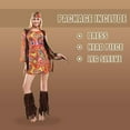 thumbnail image 7 of Eraspooky 60s 70s Hippie Women's Groovy Fancy-Dress Costume for Adult, L, 7 of 7