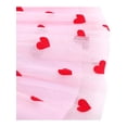 thumbnail image 4 of Sunny Fashion Girls Skirt Pink Valentine Day Love Heart Mini High Waist Mesh Tutu Dance 11-12 Years, 4 of 5