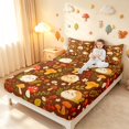 thumbnail image 3 of Homewish Vintage Botanical Mushroom Bed Sheets,Kawaii Guinea Pig Animals Full Size Sheets,4 Pieces,1 Flat Sheet, 1 Fitted Sheet and 2 Pillowcases, 3 of 6