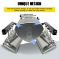 thumbnail image 5 of Intake Manifold with Fuel rail fit and Throttle Body 92mm Throttle Body Sheet Metal Fabricated EFI 15° Throttle Opening Compatible with Chevrolet Chevy GMC Pontiac LS LS1 LS2 LS6 (Silver), 5 of 8