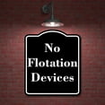 thumbnail image 2 of No Flotation Devices BLACK Aluminum Composite Sign 8.5''x10'', 2 of 9