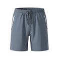 thumbnail image 3 of LILIYA Men's Athletic Running Shorts Gym Workout Lightweight Quick Dry Short Sports Basketball Tennis Drawstring Mesh Shorts with Zipper Pockets, 3 of 5