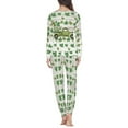 thumbnail image 3 of NETILGEN Thermal Green Leaves & Truck Pj Set for Women Plus Size, Comfortable Women Pajama Set Long Sleeve & Crew Neck, 2 Pcs Women Pj Sets Summer & Winter & Autumn, 3 of 6