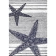 thumbnail image 6 of nuLOOM Thomas Paul Starfish and Striped Area Rug, 5' x 5', Square, Starfish Grey, 6 of 10