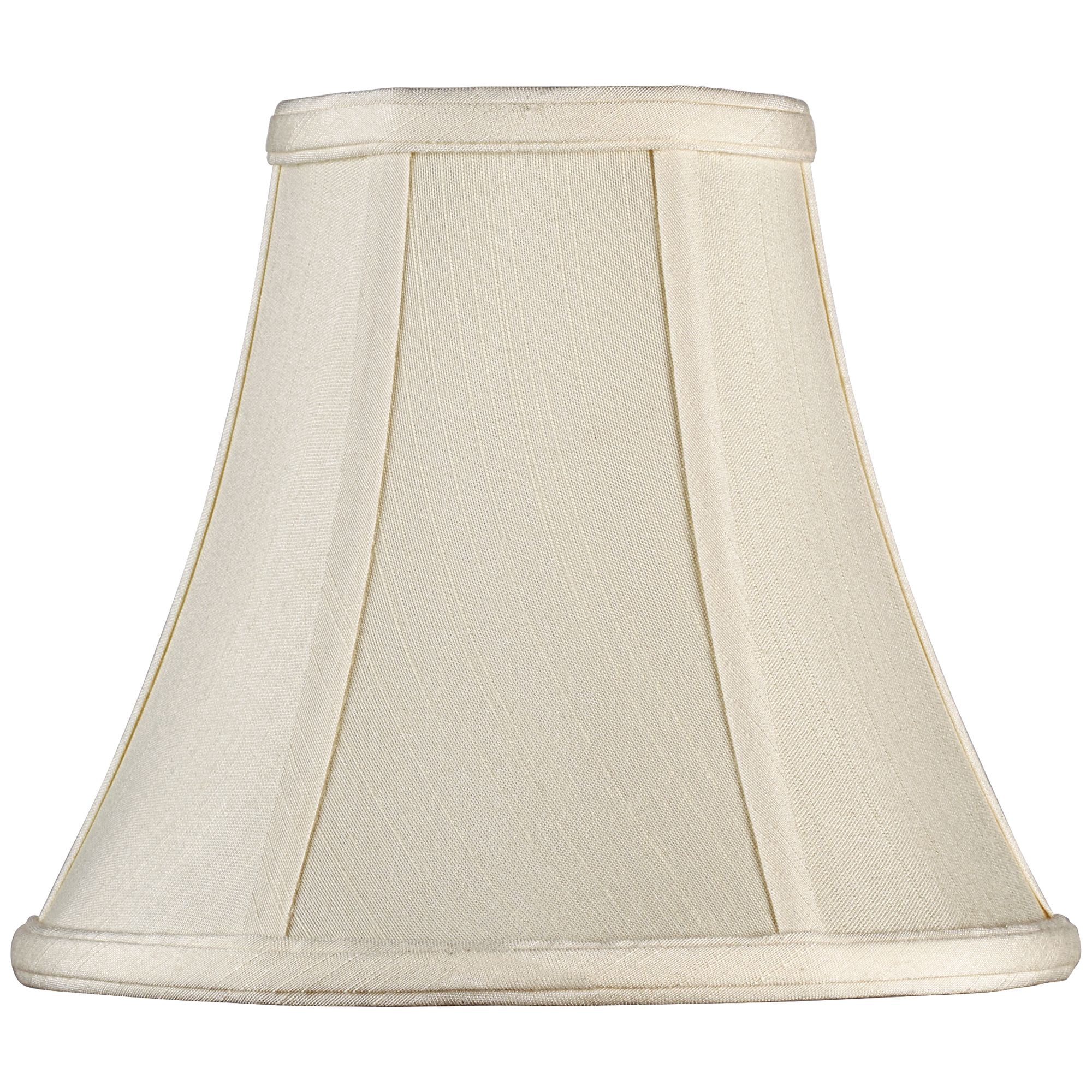 Imperial Shade Set of 2 Round Bell Lamp Shades Cream Small 4.5" Top x 9" Bottom x 8" Slant x 7.5" High Spider with Replacement Harp and Finial Fitting