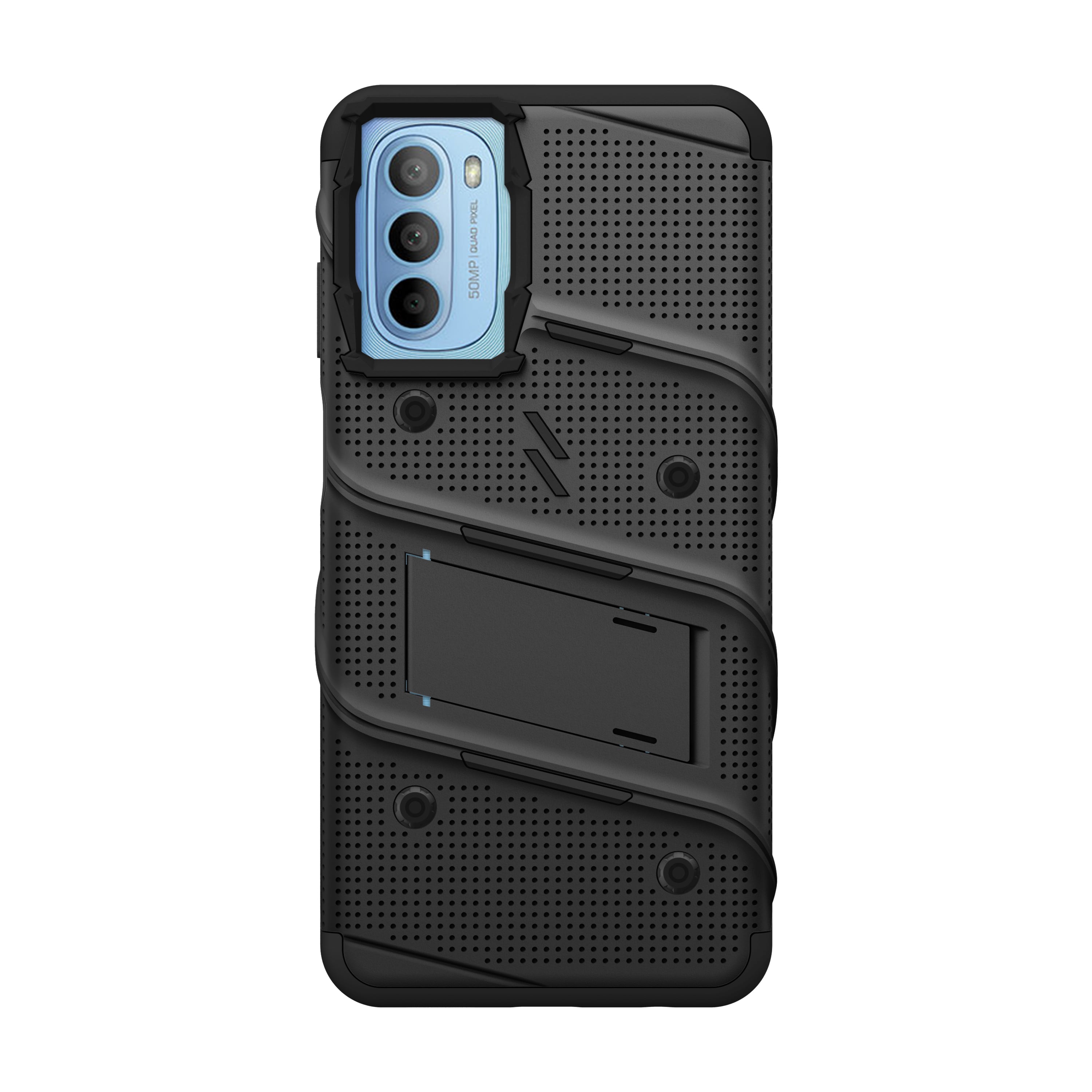 ZIZO BOLT Bundle for moto g 5G (2022) Case with Screen Protector Kickstand Holster Lanyard - Black