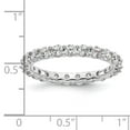 thumbnail image 4 of Auriga Fine Jewelry 14K White Gold Size 4.5 Shared Prong 2 carat Diamond Complete Eternity Band for Women, 4 of 6