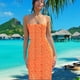 thumbnail image 5 of Nuevo vestido largo con estampado floral y espalda descubierta para vacaciones en la playa de verano para mujer 2023, vestidos largos ajustados sexys con tirantes finos, 5 of 5