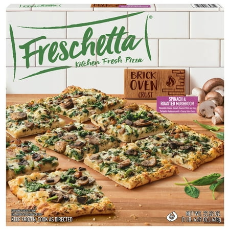 Freschetta Spinach & Roasted Mushroom Brick Oven Crust Frozen Pizza, 22.53 oz