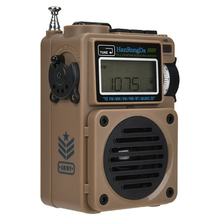 jixopn HRD-701 Full-Band Digital Radio Subwoofer Retro Radio Multimedia Music Player FM MW SW WB Receiver Bluetooth-compatible Built-in 1000mAh Lithium Battery