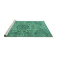 thumbnail image 2 of Ahgly Company Machine Washable Indoor Rectangle Persian Turquoise Blue Traditional Area Rugs, 5' x 8', 2 of 4