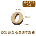 thumbnail image 6 of Pungan wooden numbers 100 Unfinished Wood Numbers for DIY Crafts and Decorations,0.79"X0.71"X0.2", 6 of 10