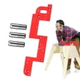 thumbnail image 5 of Cabinet Hardware Jig, Aluminum Alloy Punch Locator Drill Guide Cabinet Slotting Tool, Sturdy Cabinet Door Installation Tool Drilling Dowelling Guide for Cabinets Wardrobes, 5 of 9
