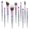 thumbnail image 3 of 10pcs Unique Handle Makeup Brushes Multi-function Cosmetic Brush Kit Artificial Fiber Brush Set with PU Bag, 3 of 6