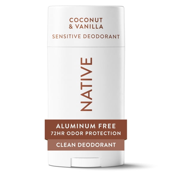 Native Deodorant, Sensitive, Aluminum Free, Coconut & Vanilla, for Women and Men, 2.65 oz