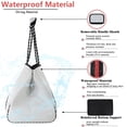 thumbnail image 3 of Bolsa de Playa Tote QOGiR Neopreno Blanca Grande con Bolsillo Interior, 3 of 8