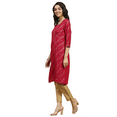 thumbnail image 2 of Biba Rangriti Indian Ethnic Kurta (Everyday Essentials 20856), Pink, Size 36, 2 of 5