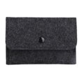 thumbnail image 1 of Cartera de fieltro de lana a la moda, monederos para cambiar monedas, Mini bolsa para guardar tarjetas de crédito de identificación (negro), 1 of 8