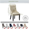 thumbnail image 4 of BOGUANG Housse de Chaise à Dossier Ailé en Velours, Housses de Chaise Extensibles, Housse de Fauteuil Réutilisable Lavable en Spandex Doux Incliné (Gris Foncé, Ensemble de 2), 4 of 7