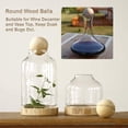 thumbnail image 3 of Nvzi Bolas de madera de 3 pulgadas (2 paquetes), bola de madera de repuesto para decantadores de vino de vidrio y tapas de jarras, diámetro de 3 pulgadas/7,5 cm, cuentas de madera para manualidades, 3 of 5