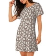 thumbnail image 2 of Balery Cute Rabbit Pattern Womens Short Sleeve Sleepshirt Scoopneck Cute Nightdress Comfy Nightgown Loungewear Dress, 2 of 6