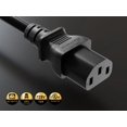 thumbnail image 3 of Cable Leader 10ft NEMA 6-15P to C13 Heavy Duty Power Cord, 14 AWG, Black, 3 of 6