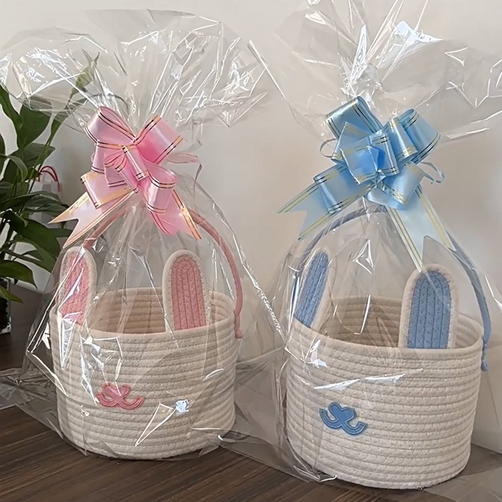 Sturdy Handwoven Materials Easters Rabbits Eggs Basket Convenient for Kids and Teachers During Festival Special Event