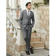 thumbnail image 4 of COOFANDY Men's 2 Piece Suits Classic Fit 2 Button Dress Suits Tuxedo Jacket Blazer Suit for Wedding Dinner Prom, 4 of 13